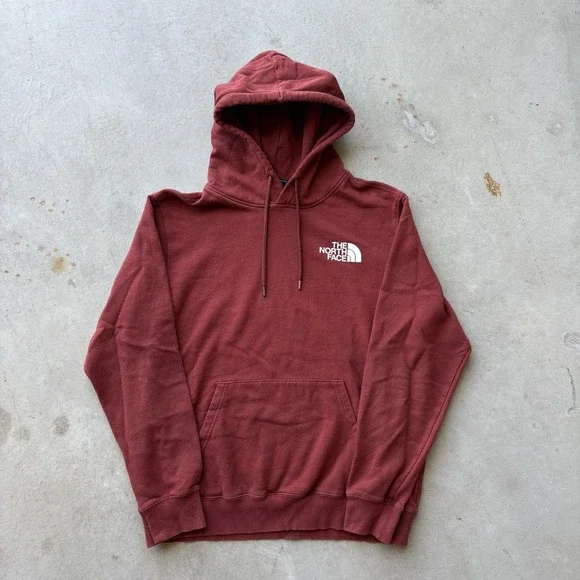The North Face Hoodie Mens L Red Half Dome Pullover Sweatshirt Hiking Granola