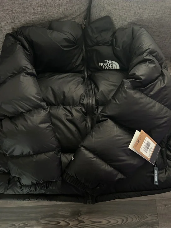 The North Face Black Quilted Down Jacket Nuptse 700 retro
