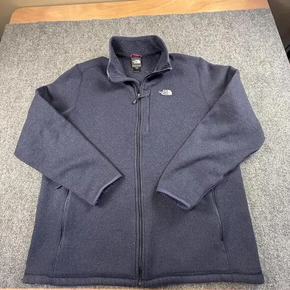 The North Face Men's Navy Blue Fleece Large Jacket #1208‎