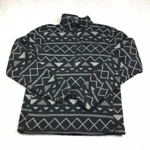 The North Face Jacket Mens S Novelty Gordon Lyons 1/4 Zip Fleece Knit Pullover