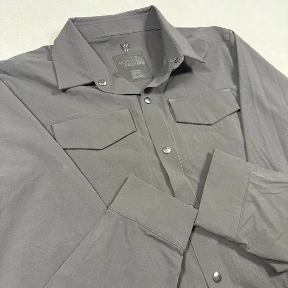The North Face Black Series Black Snap Shirt Windwall Urban Explore Size Medium‎