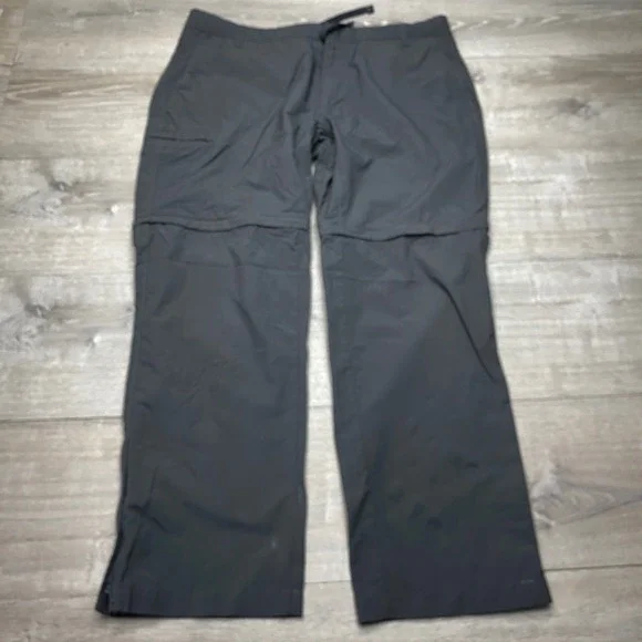 The North Face Pants Convertible Hiking Mens 38 Short Black Nylon Cargo Trekking