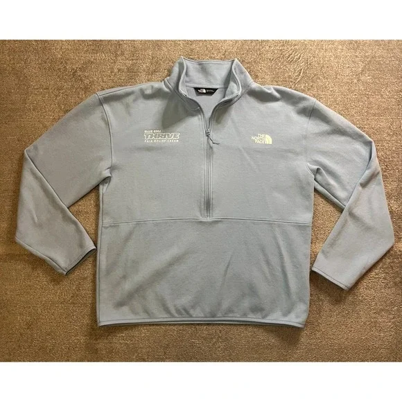 The North Face 1/4 Zip Pullover Fleece Large Blue-Emu Thrive Corporate Golf Hike