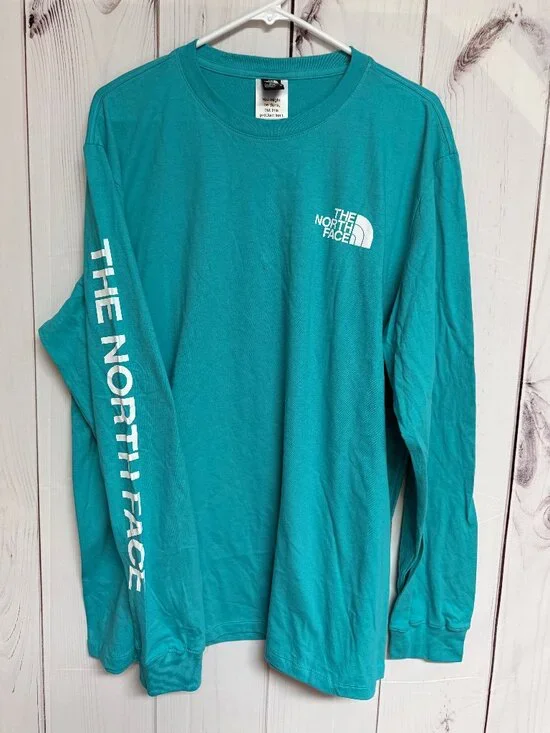 The North Face Men’s Long Sleeve Hit Tee XL Apres Blue‎ NWT