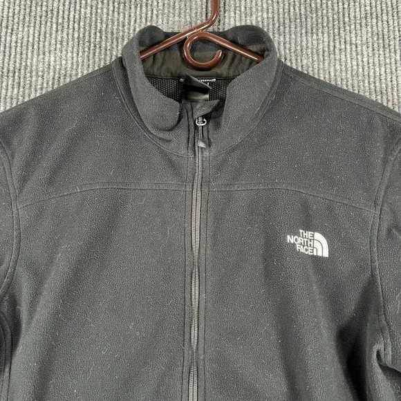The North Face Coat Jacket Mens Large Black Long Sleeve Full Zip Windwall