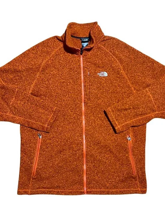 The North Face Gordon Lyons Full Zip Fleece Orange Jacket, Men's 2XL