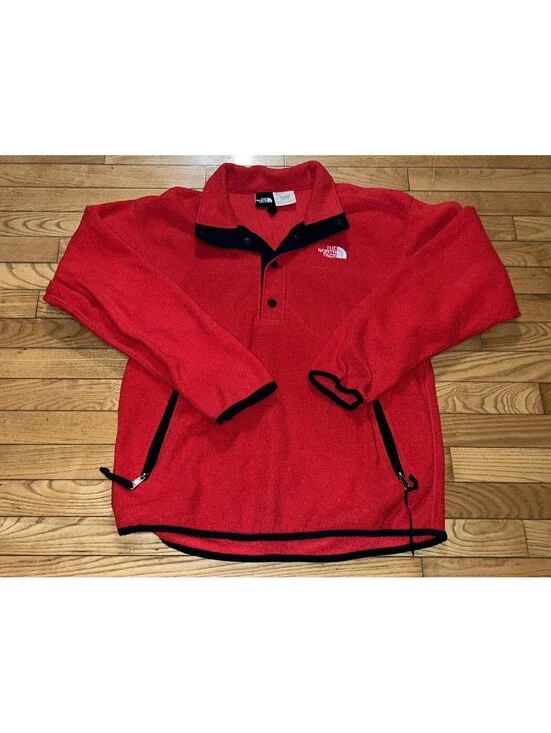Vintage The NORTH FACE Snap T Fleece Pullover Anorak Jacket Made In USA Medium M