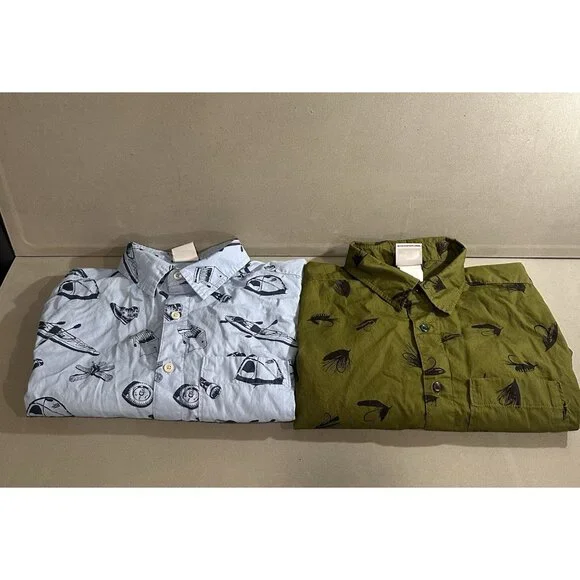 mens north face Button Short Sleeve Shirt Lot Of 2‎ Size S