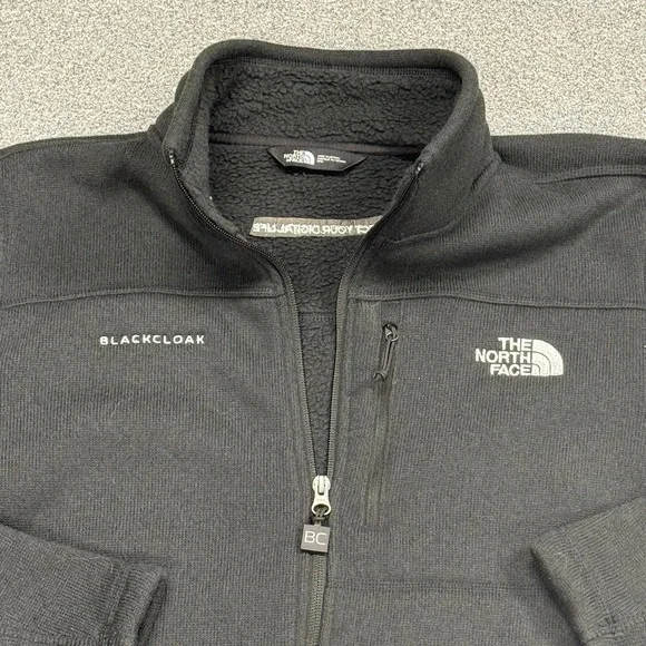 The‎ North Face Mens Black Heather Sweater Fleece Jacket M New With Tags