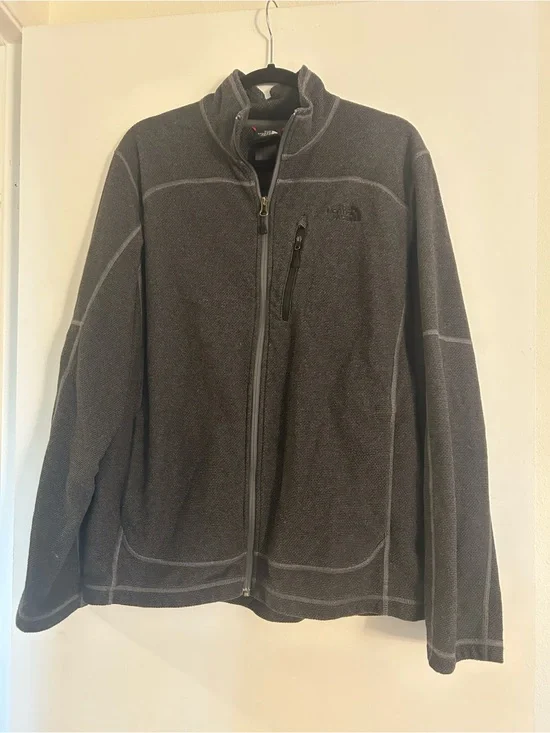 The North Face Men's Dark Gray Full-Zip Fleece Jacket