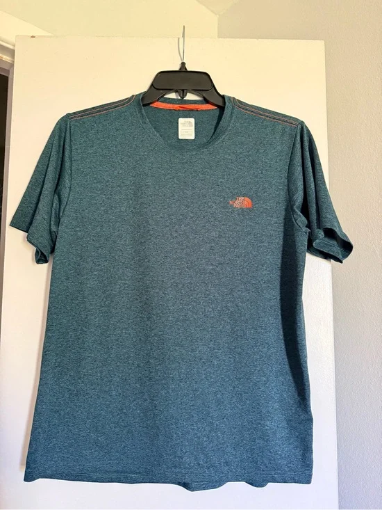 The North Face Men's M Blue/Black Heather Short Sleeve Logo T-Shirt size M