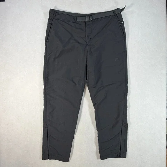 The North Face Mens 38x32 Hiking Pants Tech Dark Gray Integrated Belt