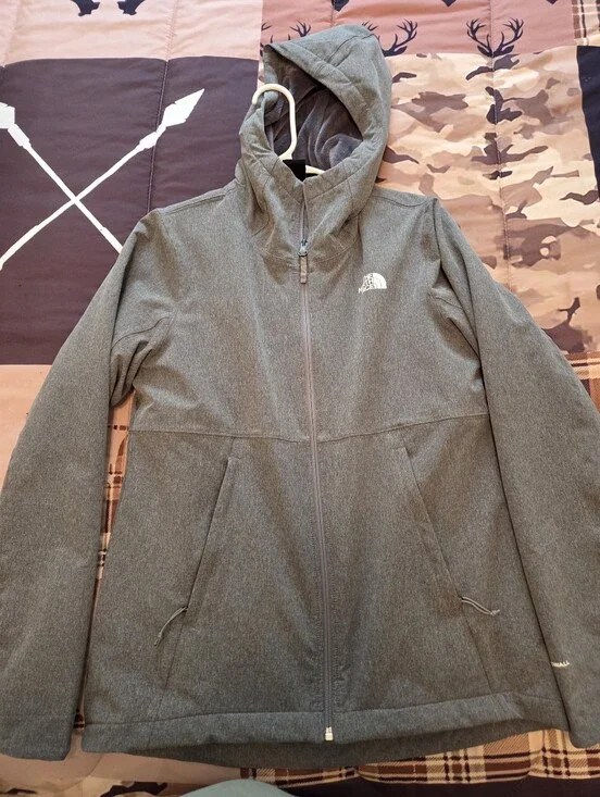 The North Face Women's Heather Gray Hooded Softshell Jacket