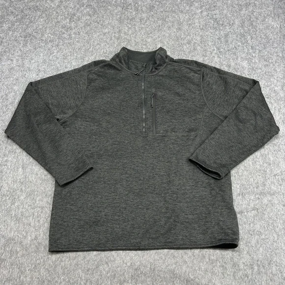 North Face Pullover Mens XL Gray‎ Quarter Zip Fleece Sweater Outdoor Casual Wear