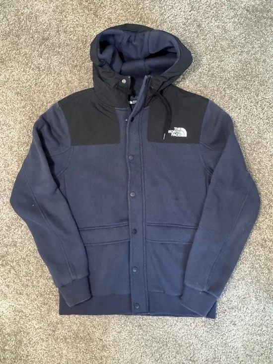 The North Face Men’s Navy with Black Hooded Fleece Jacket