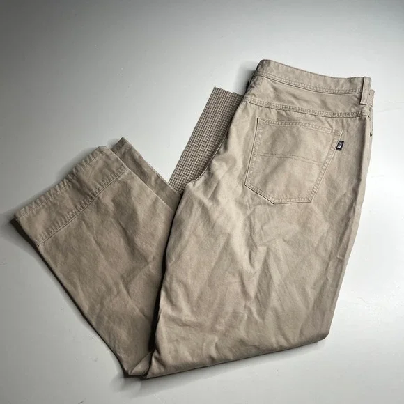 The North Face Mens 36 Tan Khaki California Heritage Canvas Straight Leg Pants
