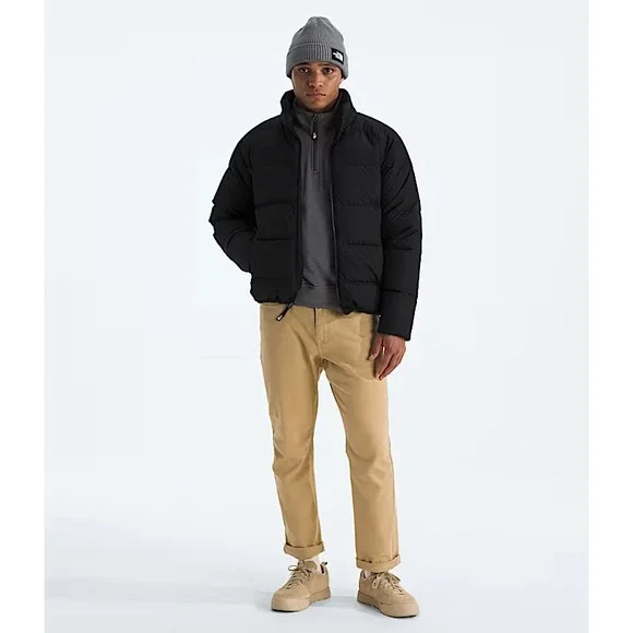 The North Face Men's Frost‎ Fall Jacket Sz 2XL Black 600 Down Fill Zip Up Puffer