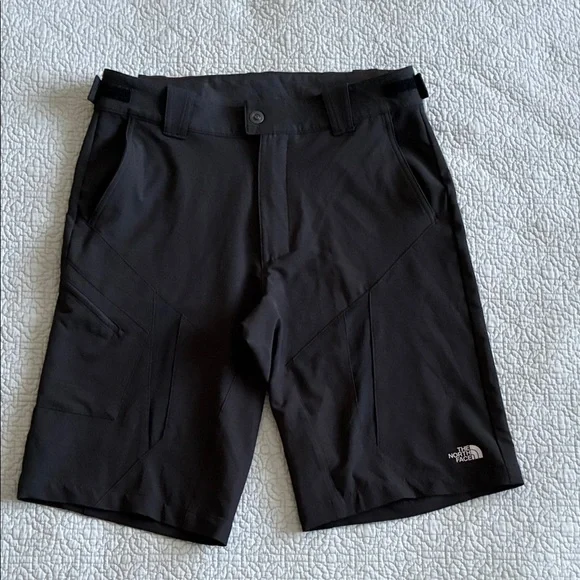 The North Face Men's Black Athletic Stretch Hiking Golf Shorts Sz 34 Adjustable
