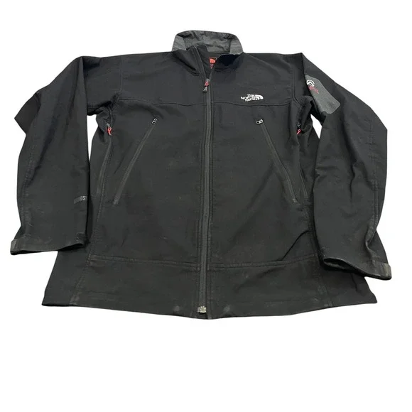 The North Face Summit Series Jacket Mens Large Black Windstopper Softshell Zip