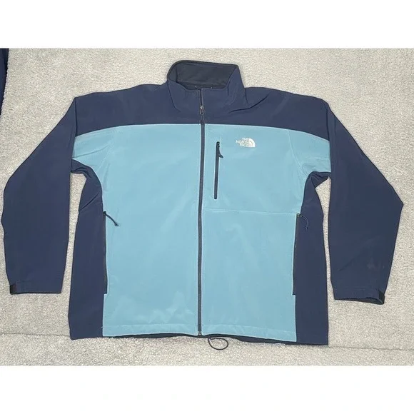 The North Face Apex Bionic Jacket Soft Shell‎ Long Sleeve Storm Blue Mens 2XL