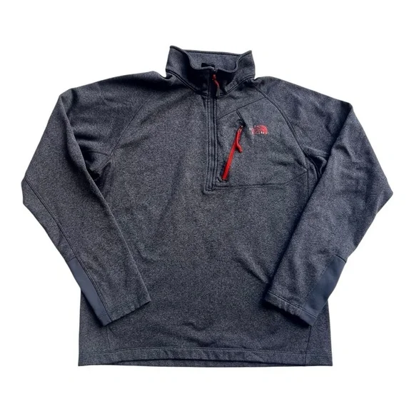 The‎ North Face Dark Grey Quarter Zip Pullover Size Large
