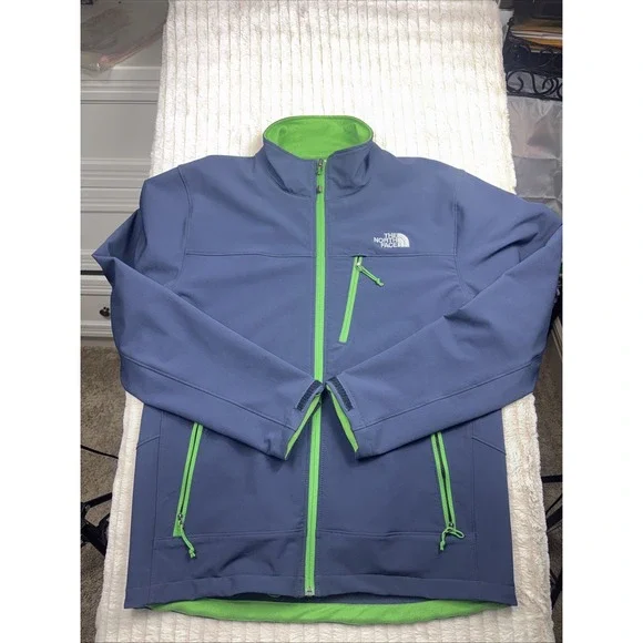 The North Face Jacket Mens Med Blue Apex‎ Pneumatic Softshell Windwall NWOT Mint