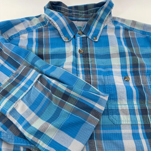 The North Face Mens XL‎ Button Down Plaid Shirt Long Sleeve Casual