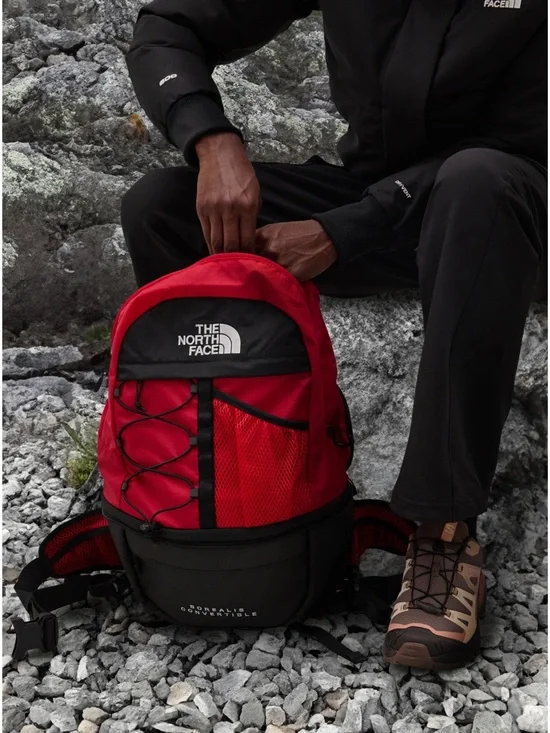 THE NORTH FACE BOREALIS CONVERTIBLE BAGPACK Red and Black NWT