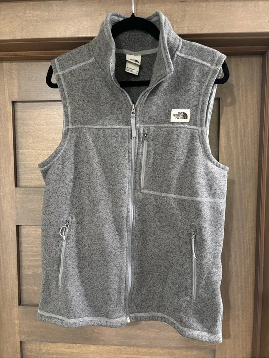 The North Face Heather Gray Fleece Vest - Men's