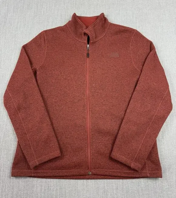 The North Face Sweater Fleece Jacket Men’s XXL Full Zip Red Outdoor Hiking