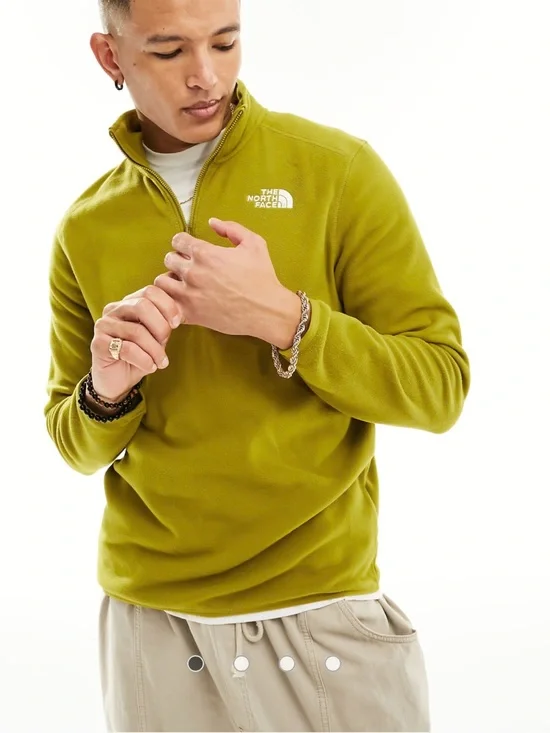 The North Face Men’s Olive Zip-Up Fleece Pullover XL NWOT