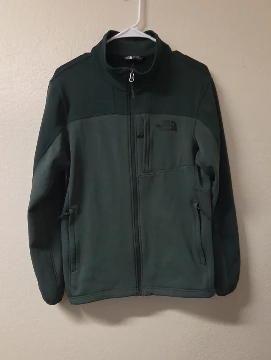 The North Face Men's Dark Green Full-Zip Fleece Jacket