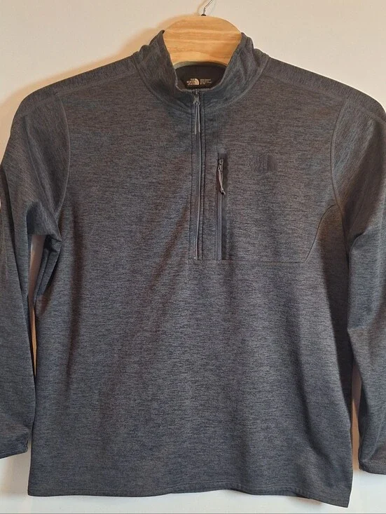 The North Face Men’s Quarter Zip Pullover XL Fleece Outdoor With‎ Logo In Gray
