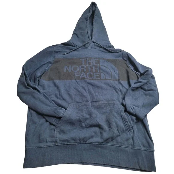 The North‎ Face Men's Dark Blue Hoodie Sweater Size Large Hiking Outdoors