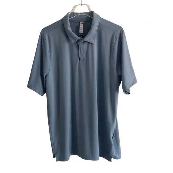 The North Face Mens Polo Shirt Dune Sky Short Sleeve Steel Blue Large