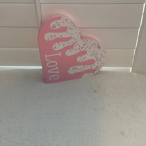 Pink Heart Love Sign Decor