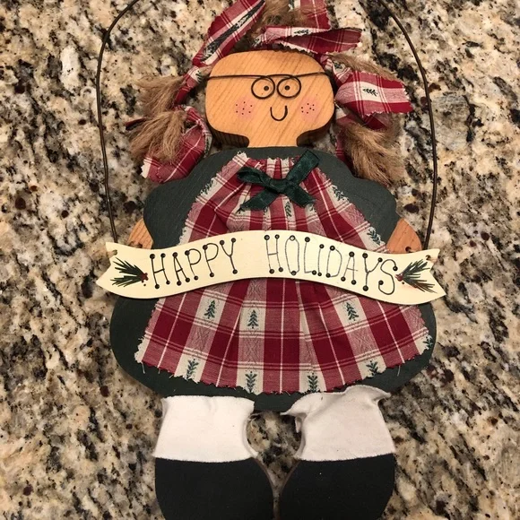 Happy Holidays Wood Wall Hanging