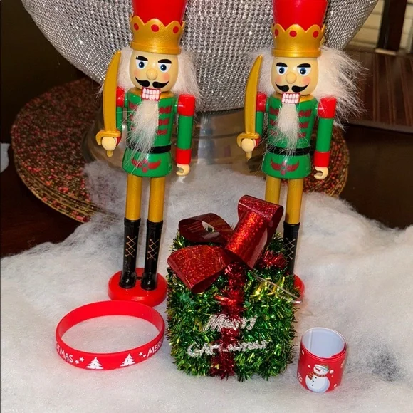Christmas Bundle | 2 Nutcrackers +Ornament + Holiday Slap & Rubber Bracelets
