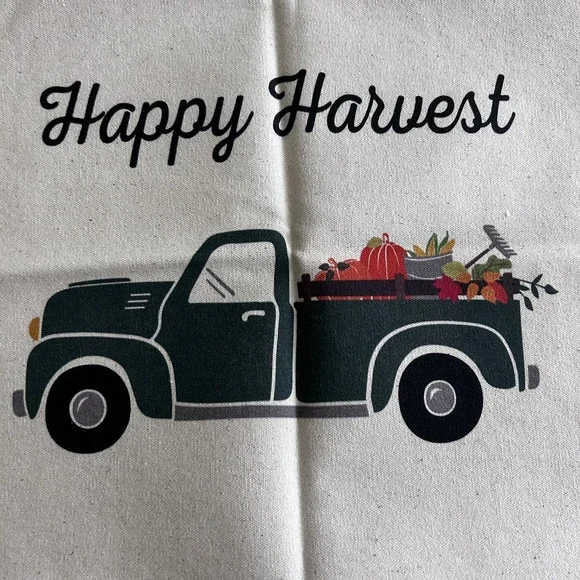 Thirty-One Pillow Cover 18x18‎ Fall Truck Happy Harvest Statement Decor New