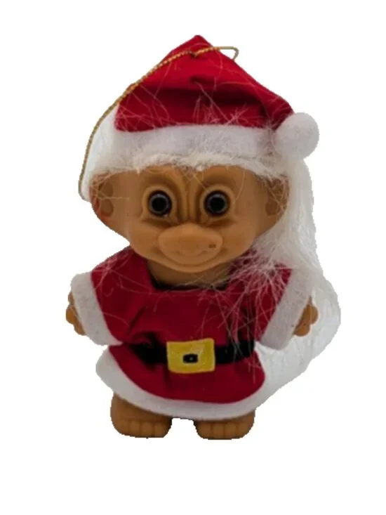 vintage Russ Troll Santa Claus doll figure Ornament