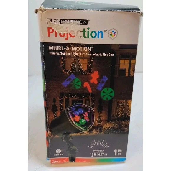 Gemmy LightShow LED Projection Christmas Whirl A‎ Motion Twirling Swirling Light