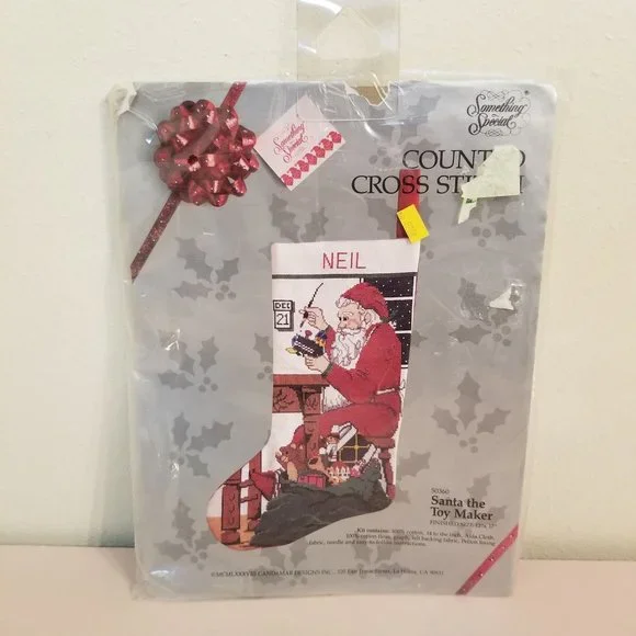 Candamar Something Special Counnted Cross Stitch Kit Santa Toy Maker‎ 50360