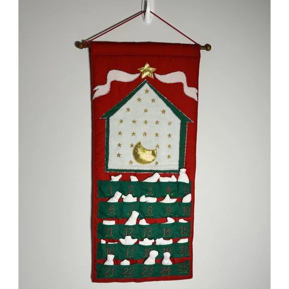 Vtg Countdown to Christmas Plush‎ Advent Calendar MFA Boston MISSING 1 Piece