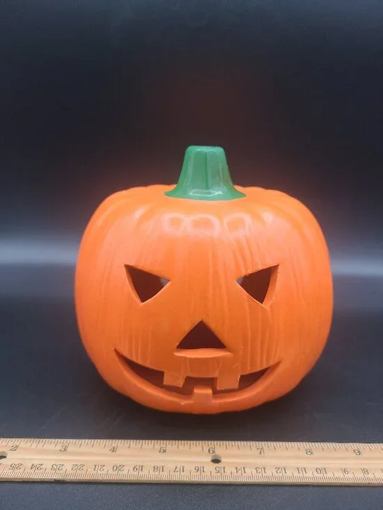 Vintage Ceramic Halloween Pumpkin Jack o Lantern 6