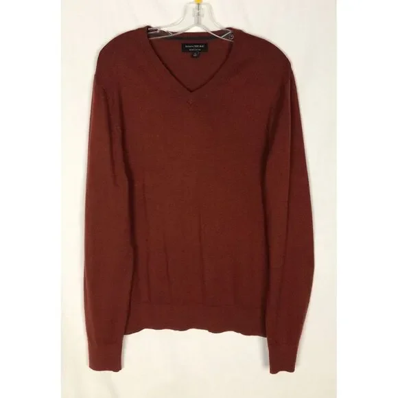 Banana Republic Sweater‎ Mens Brick Premium Luxe Yarn Long Sleeve Knit Size M