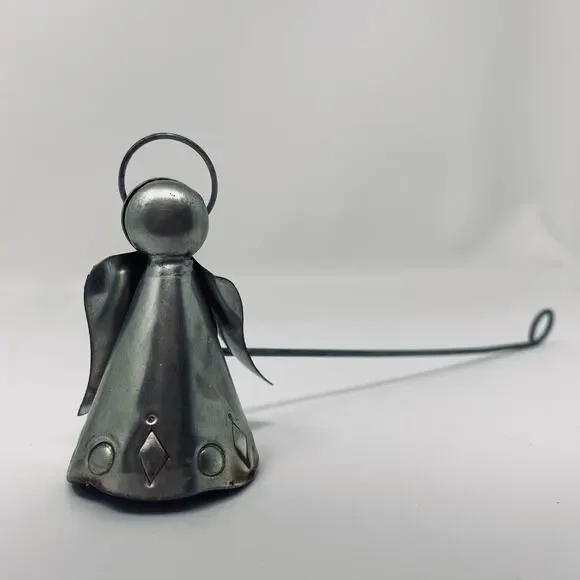 Silver angel candle snuffer Christmas holiday decor