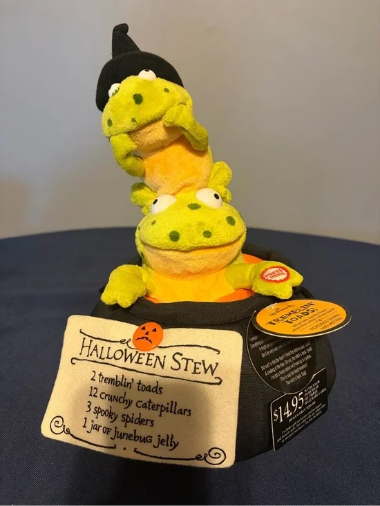 Hallmark Halloween Trembling Toads Singing Frogs In Cauldron Works