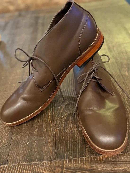 Banana Republic Leather Chukka Ankle Boots Men’s Size 12 Espresso Brown $150msrp