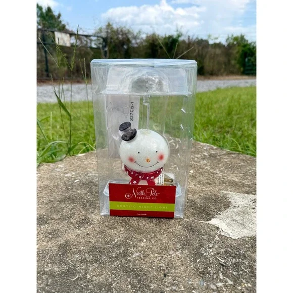 North Pole Trading Co Snowman Acrylic Night Light JCP Home Christmas Decor New