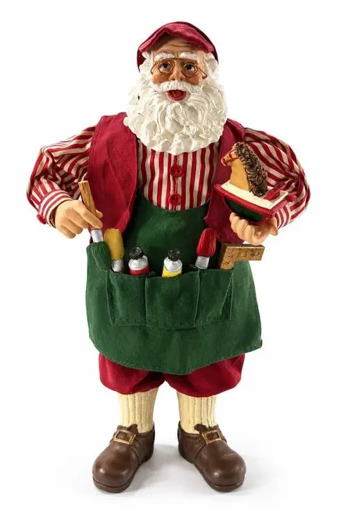Possible Dreams Clothtiques Painter Santa “His Favorite Color” 10” Christmas